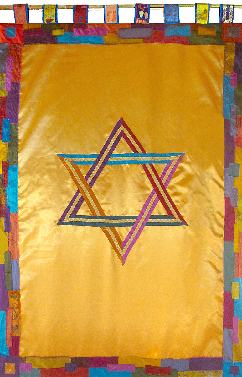 Jewish Star Fabric Banner